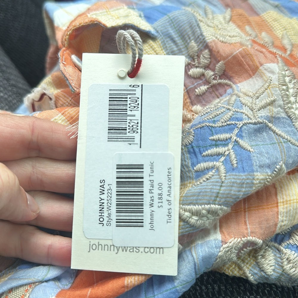 NWT Johnny Was Workshop Plaid Tunic Harlow Oversized Shirt - Picture 8 of 9